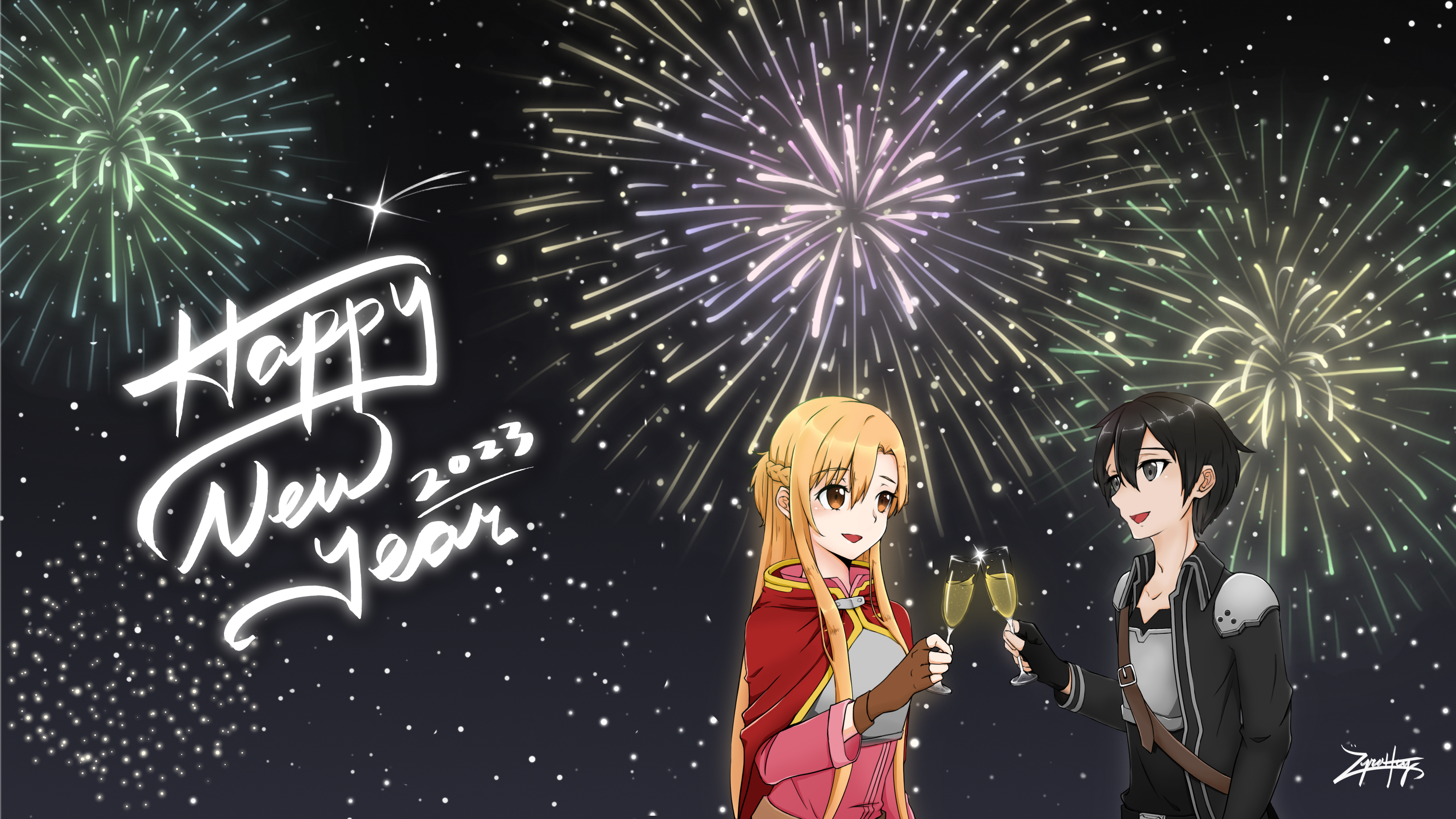 2023 Happy New Year Fan Art【Sword Art Online】</br>2023 新年賀卡動畫二創【刀劍神域】